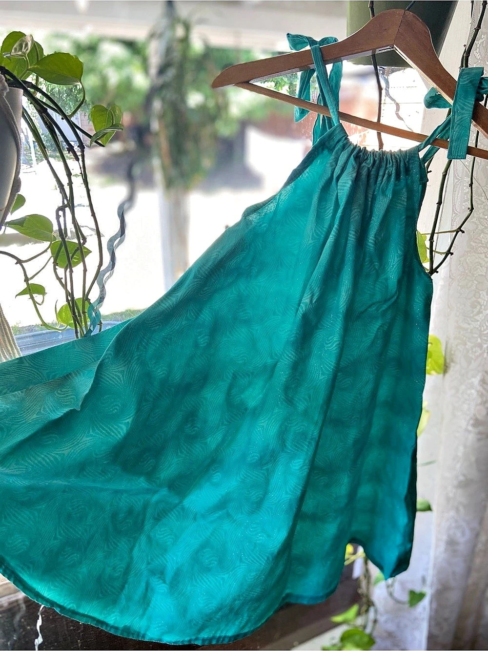 Kid’s handmade turquoise Dress Like New